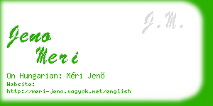 jeno meri business card